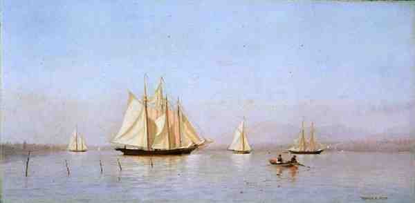 Bahía de Haverstraw en el Hudson de Francis Augustus Silva