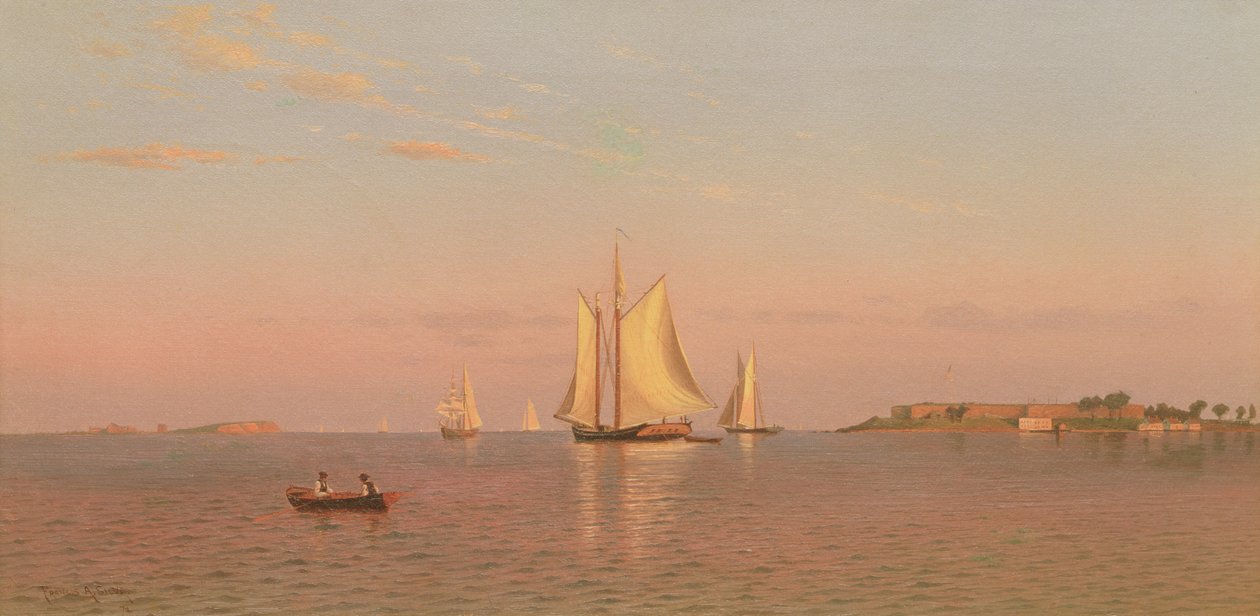 Vista del puerto de Boston cerca de Castle Island de Francis Augustus Silva
