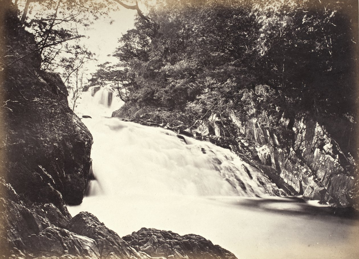 Bettws-y-Coed, las cascadas Swallow vistas desde abajo (696) de Francis Bedford
