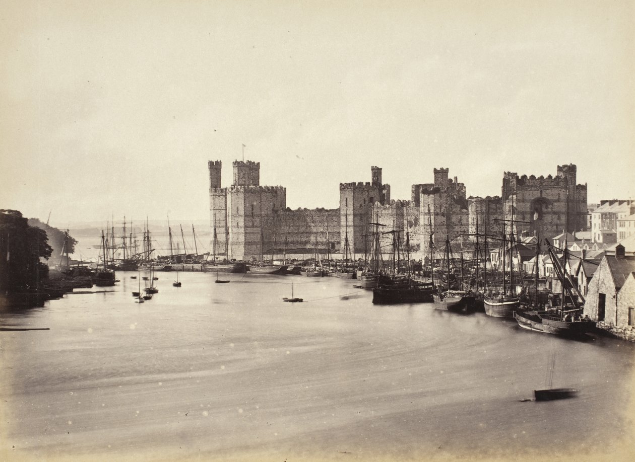 Castillo de Carnarvon y desembocadura del río (578) de Francis Bedford