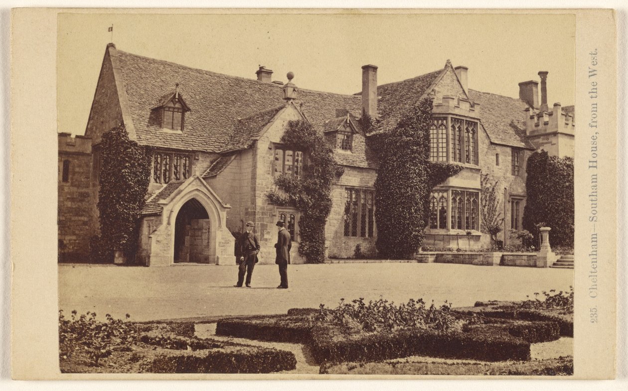 Cheltenham - Southern House, vista desde el oeste de Francis Bedford