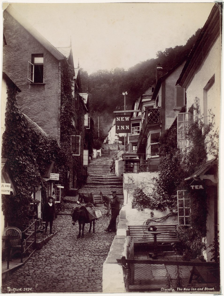 Clovelly, el New Inn y la calle de Francis Bedford