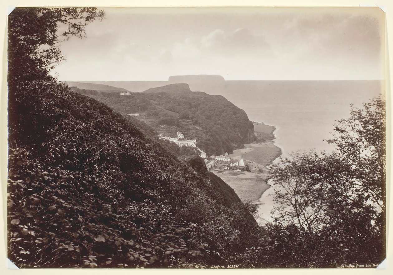 Clovelly desde el Hobby, 1860-94 de Francis Bedford