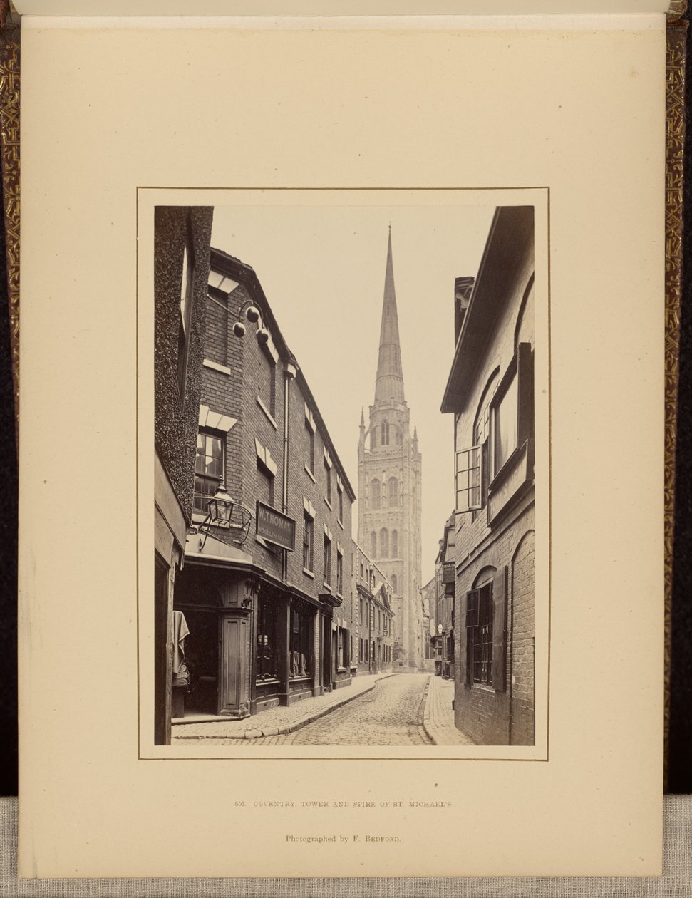 Coventry, torre y aguja de San Miguel de Francis Bedford