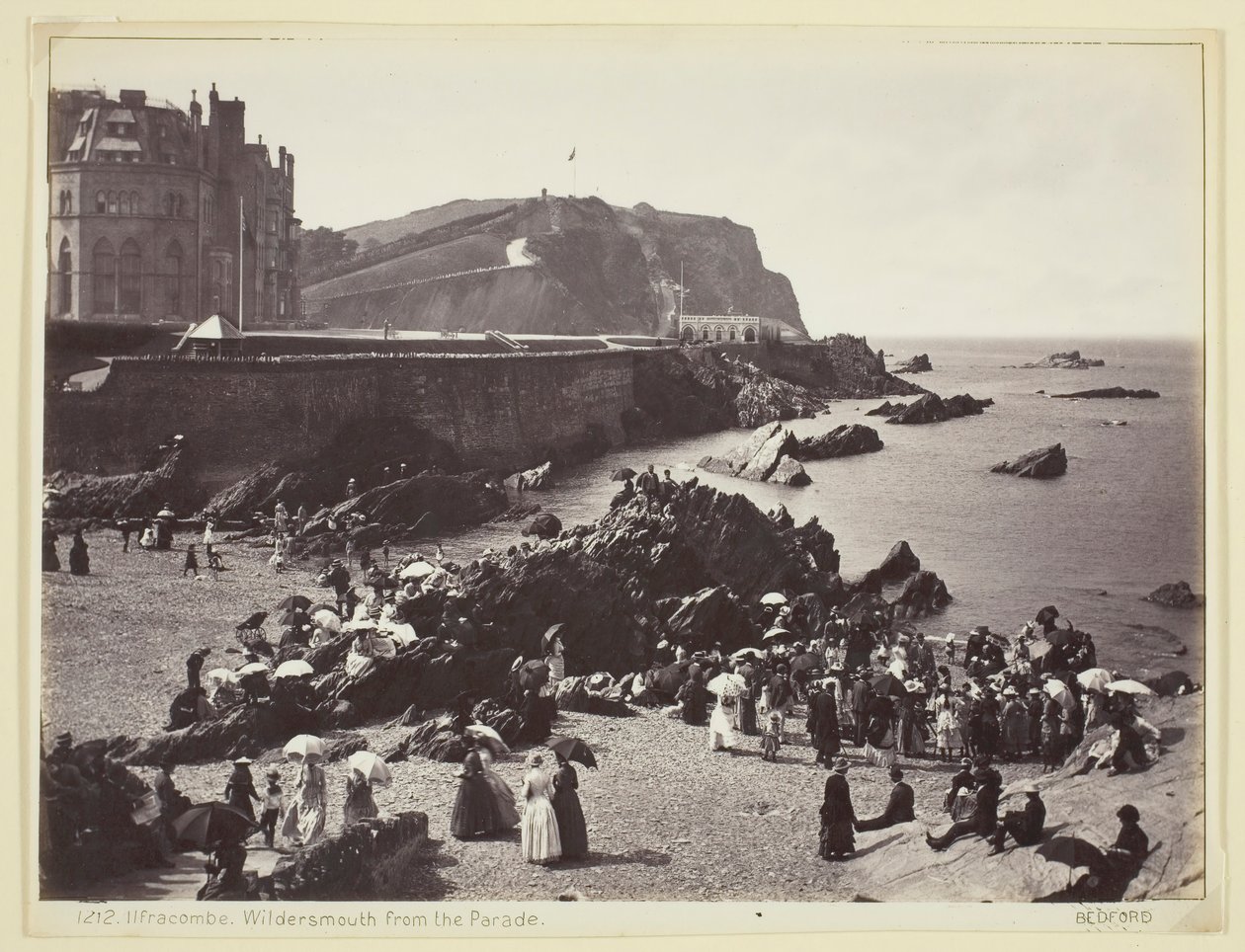 Ilfracombe, Wildersmouth desde el desfile, 1860-94 de Francis Bedford