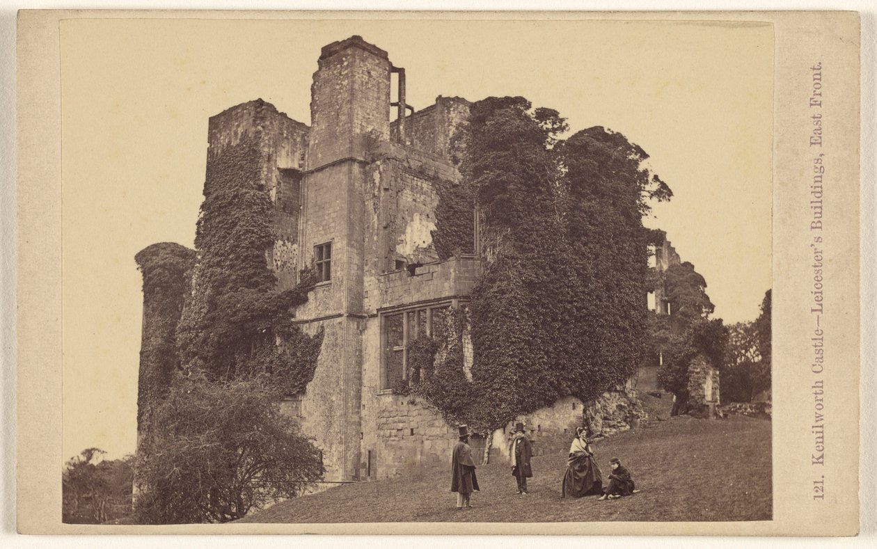 Castillo de Kenilworth - edificios de Leicester, fachada este de Francis Bedford