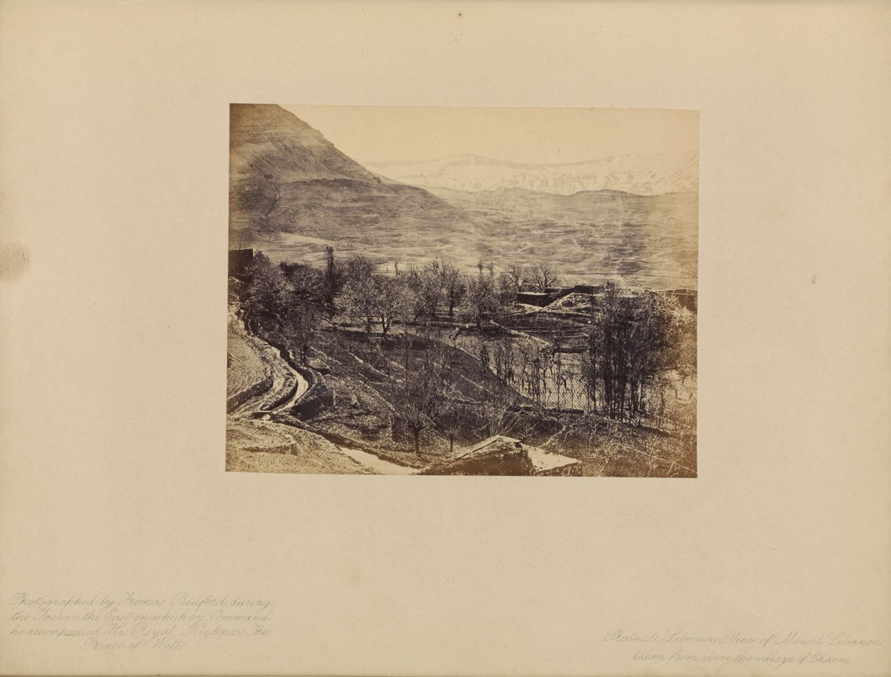 Líbano - Vista del Monte Líbano desde el pueblo de Ehden de Francis Bedford