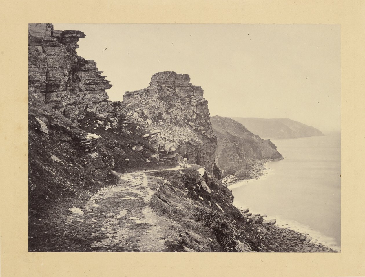 Lynton, Castle Rock, desde North Walk de Francis Bedford