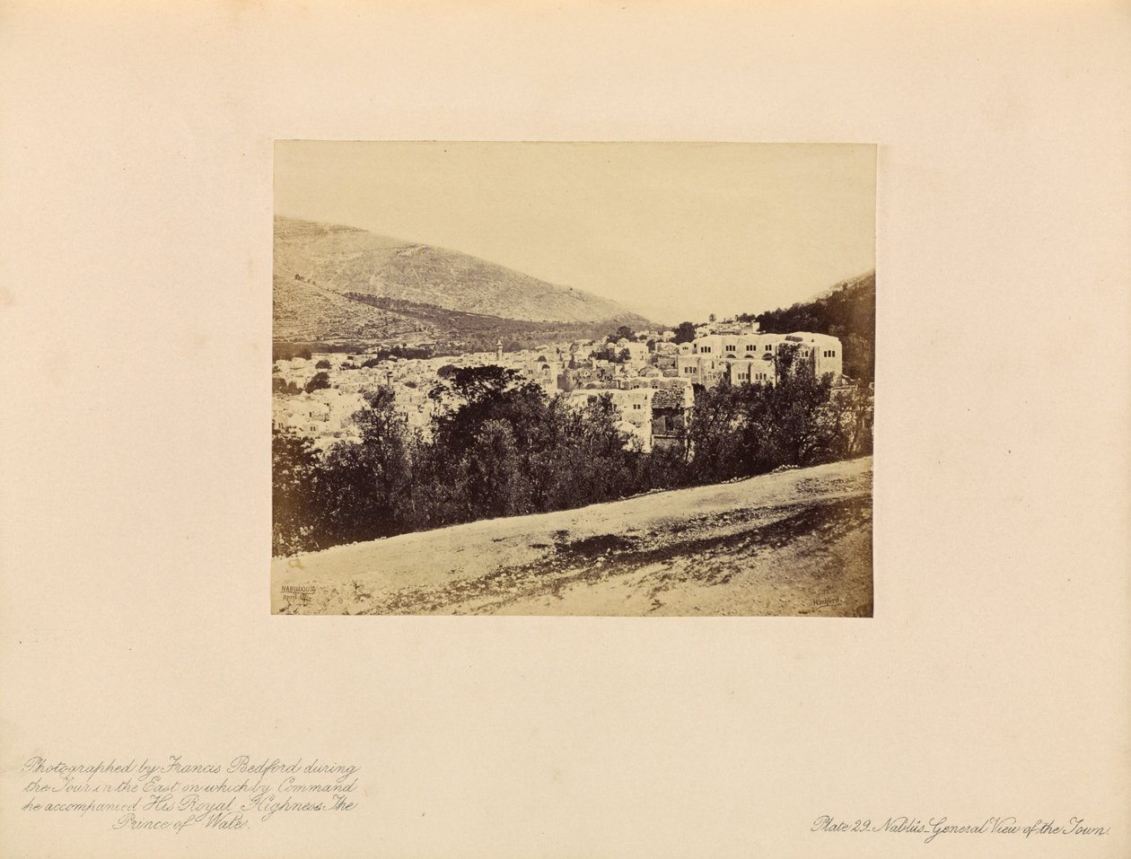 Nablûs - Vista general de la ciudad de Francis Bedford