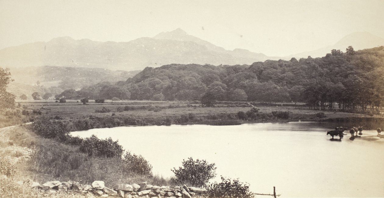 El río Glaslyn y las montañas (513) de Francis Bedford