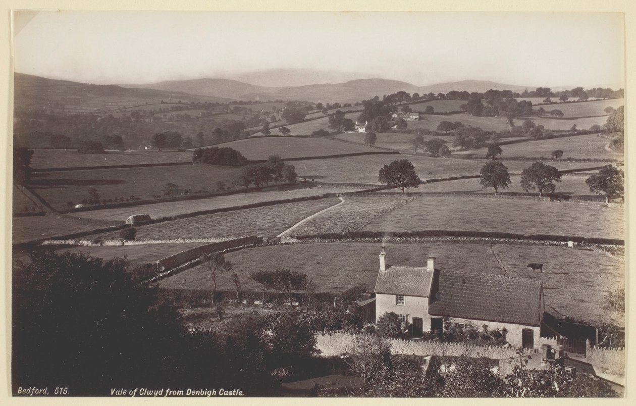 Valle de Clwyd desde el castillo de Denbigh de Francis Bedford