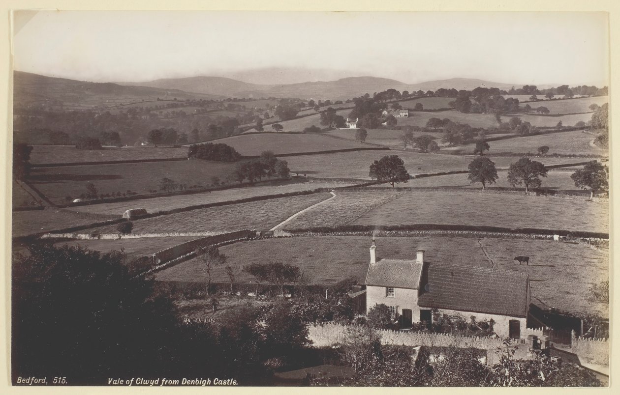 Valle de Clwyd desde el castillo de Denbigh de Francis Bedford