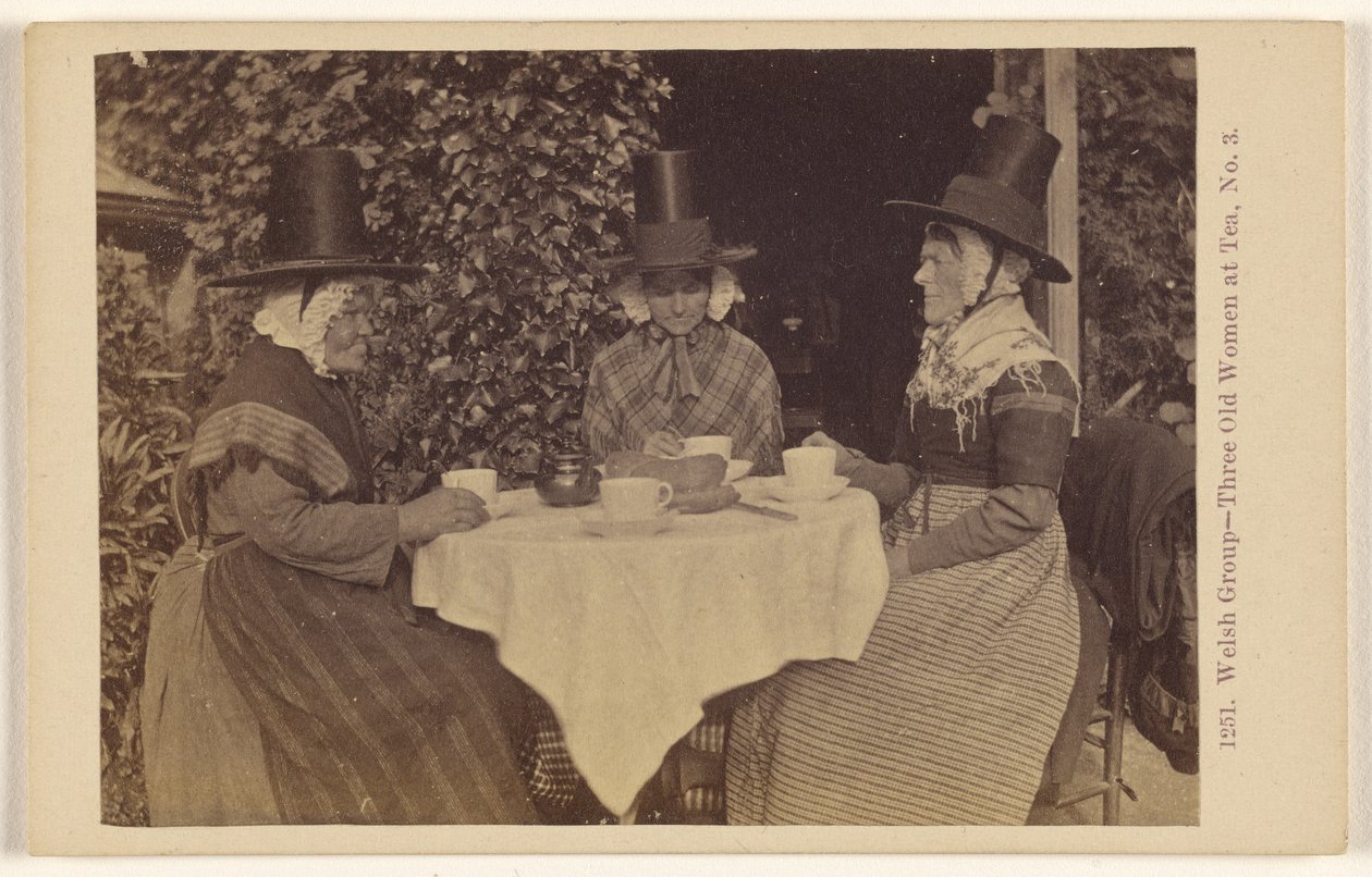 Grupo galés - Tres ancianas tomando el té, n.º 3 de Francis Bedford