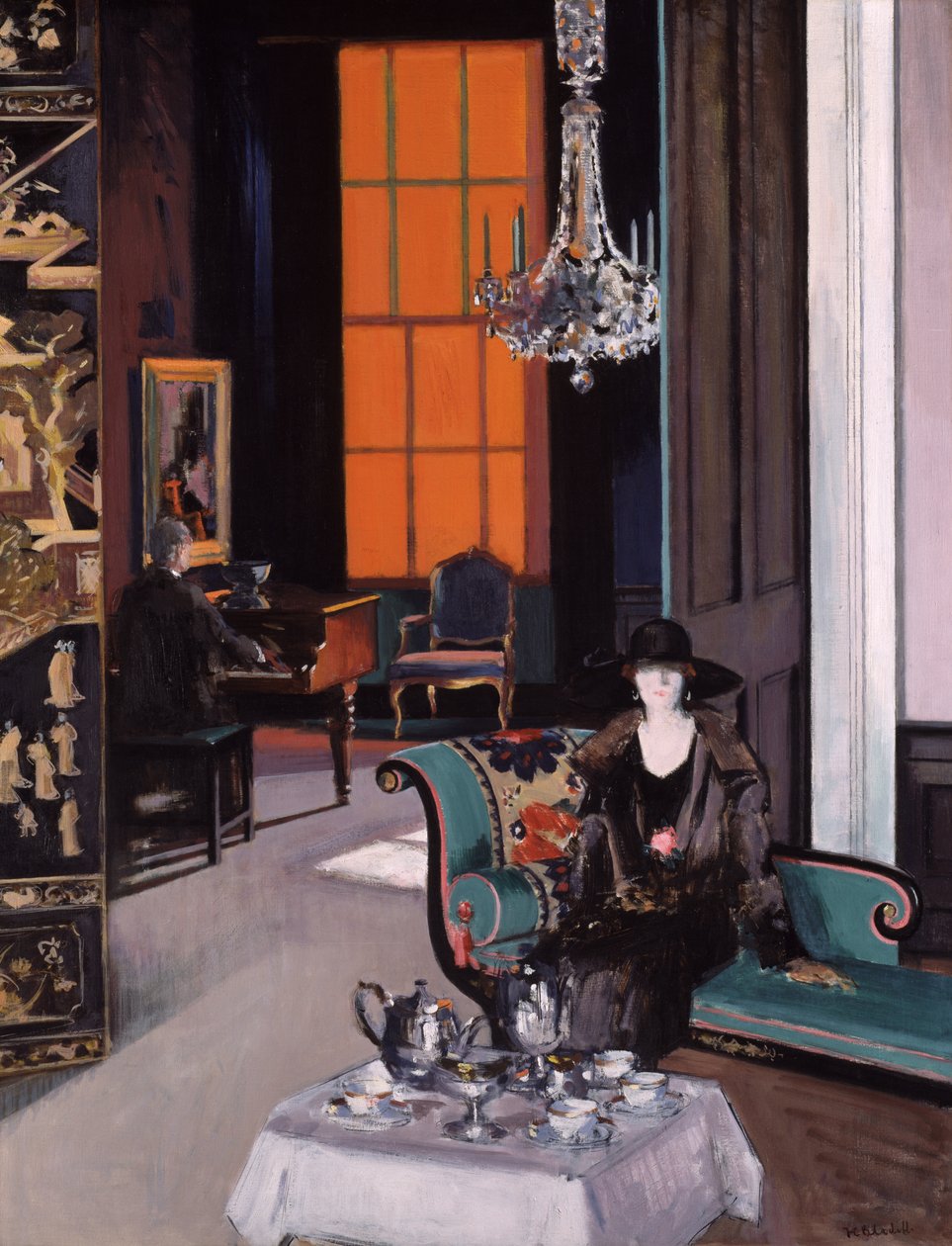 Interior: The Orange Blind, c.1928 (óleo sobre lienzo) de Francis Campbell Boileau Cadell