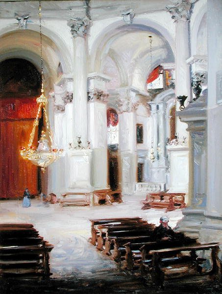 Interior de la Salute, Venecia de Francis Campbell Boileau Cadell