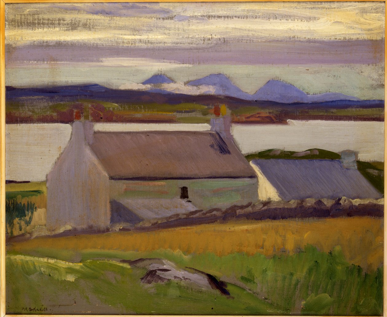Anochecer, Iona, Paps de Jura al Fondo de Francis Campbell Boileau Cadell