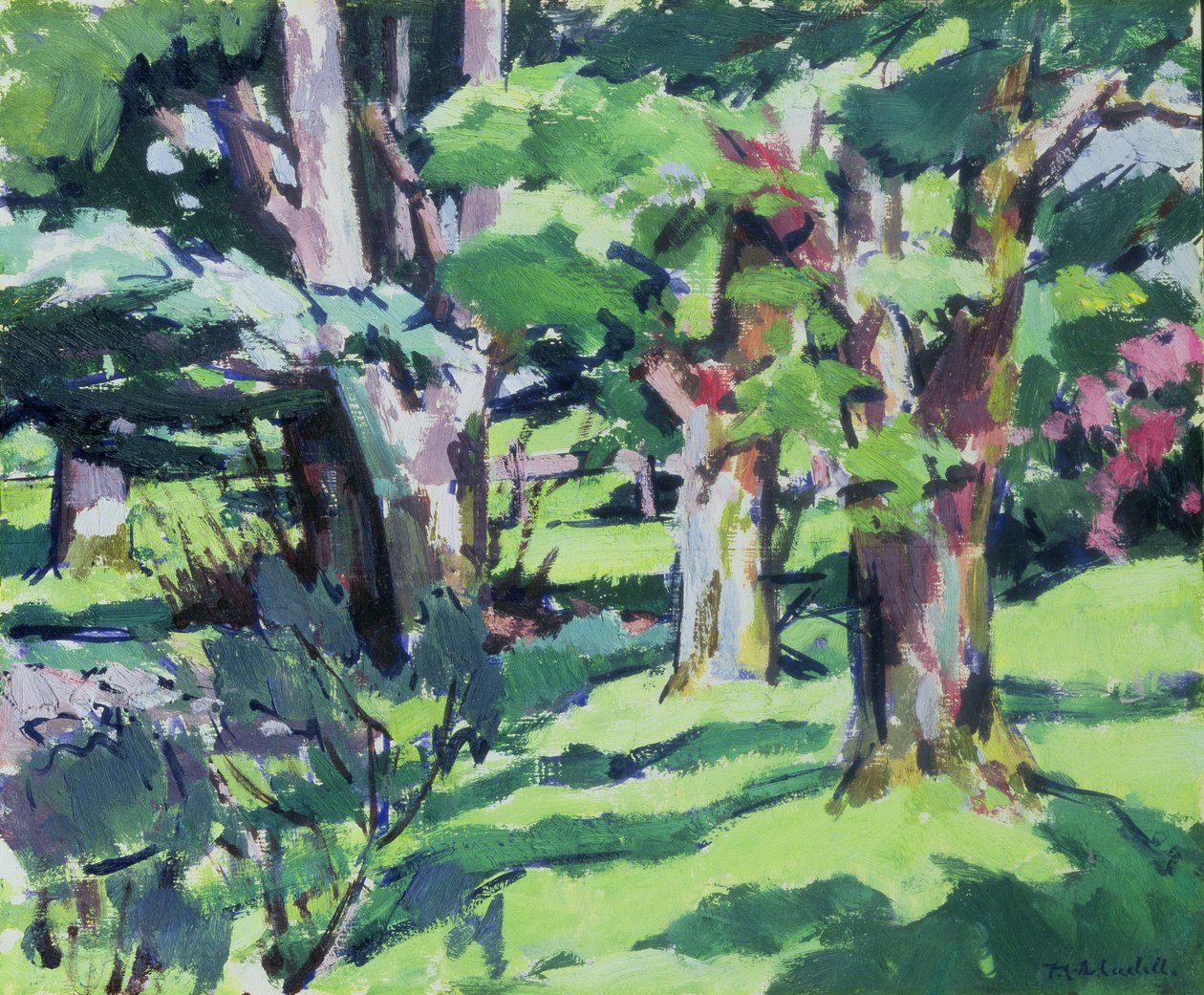 Árboles en Auchinleck, Ayrshire de Francis Campbell Boileau Cadell