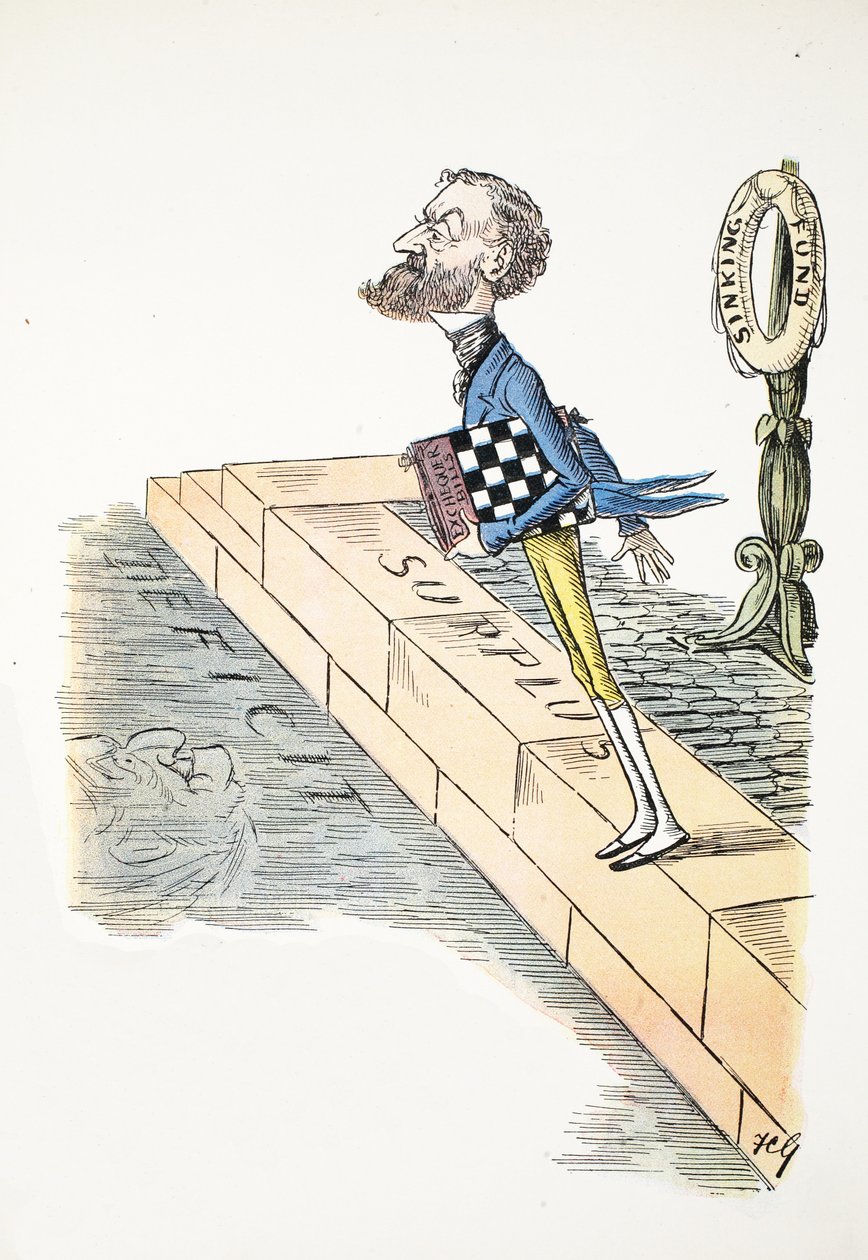 Letra F, ilustración de El alfabeto de Struwwelpeter, verso de Harold Begbie (1871-1929) de Francis Carruthers Gould
