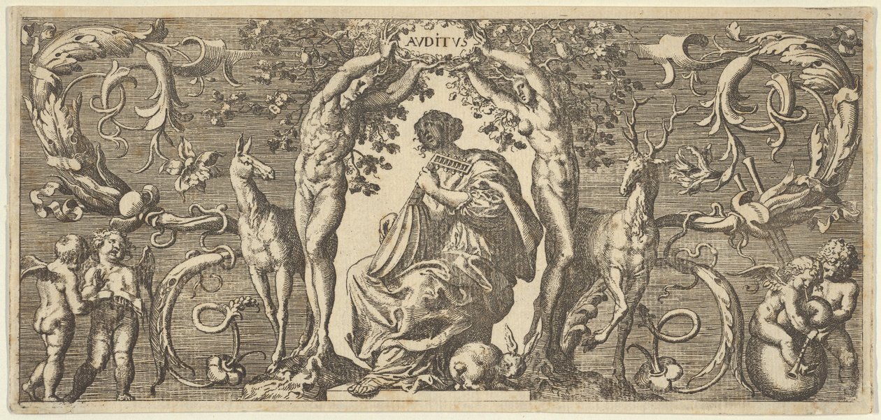 Audición, de Quinque Sensuum Cinco Sentidos de Francis Cleyn