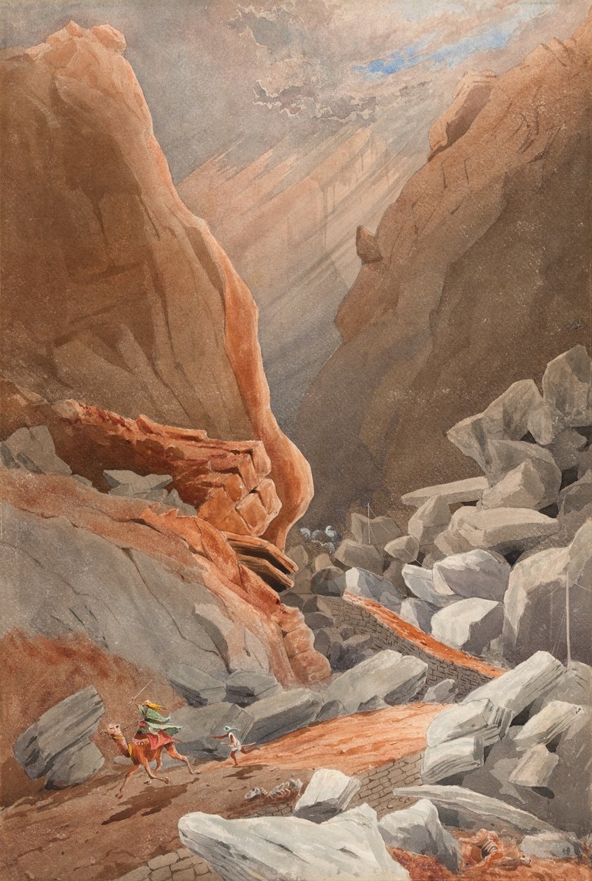 La Escalera del Diablo en el Paso de Suru, Abisinia de Francis Cornelius James