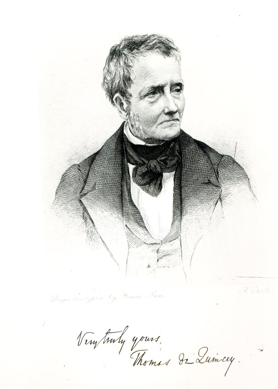 Thomas de Quincey (1785-1859), de una fotografía de daguerrotipo por Howie de Francis Croll