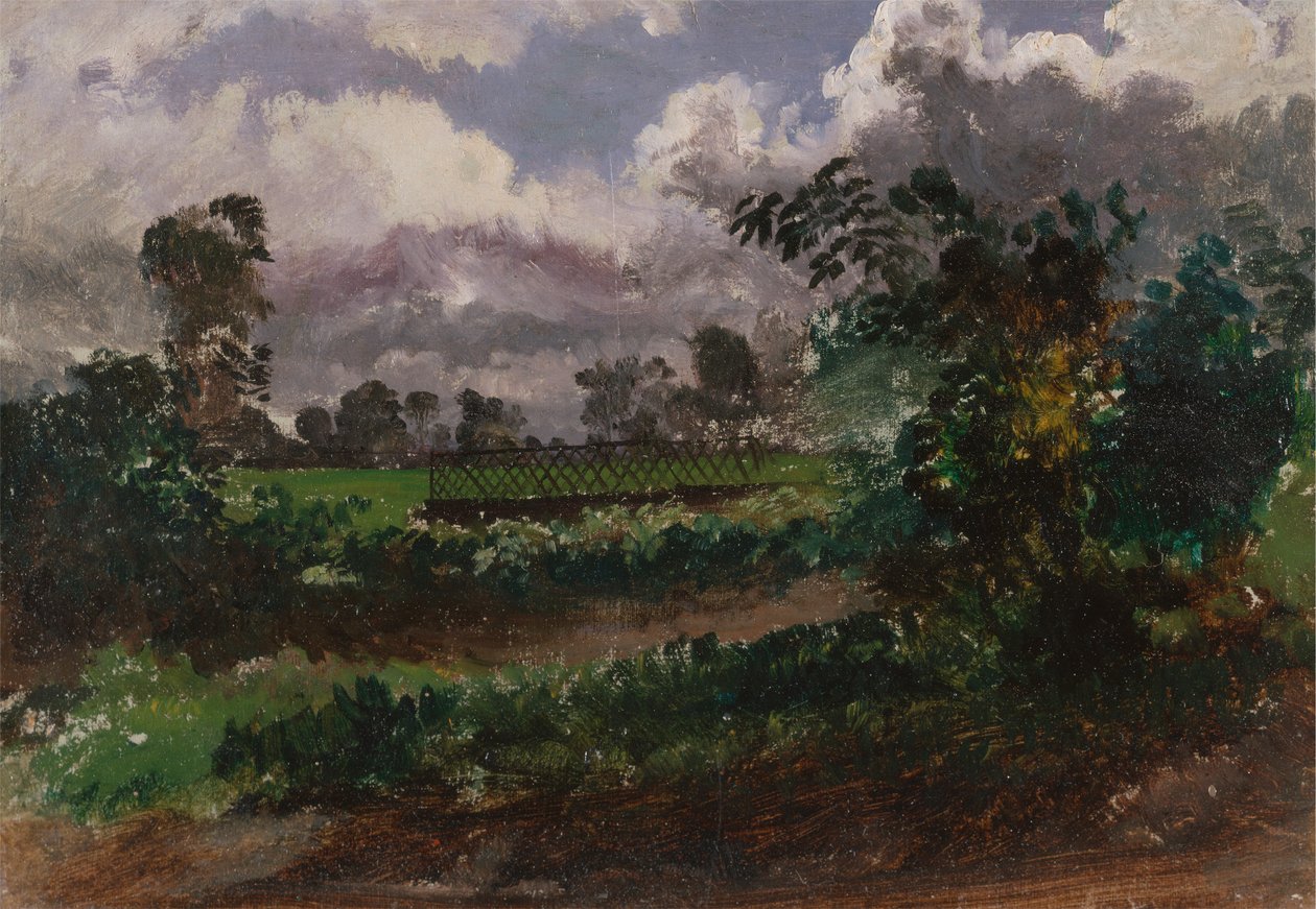 Vista del jardín del artista desde su casa en Exmouth, Devonshire de Francis Danby