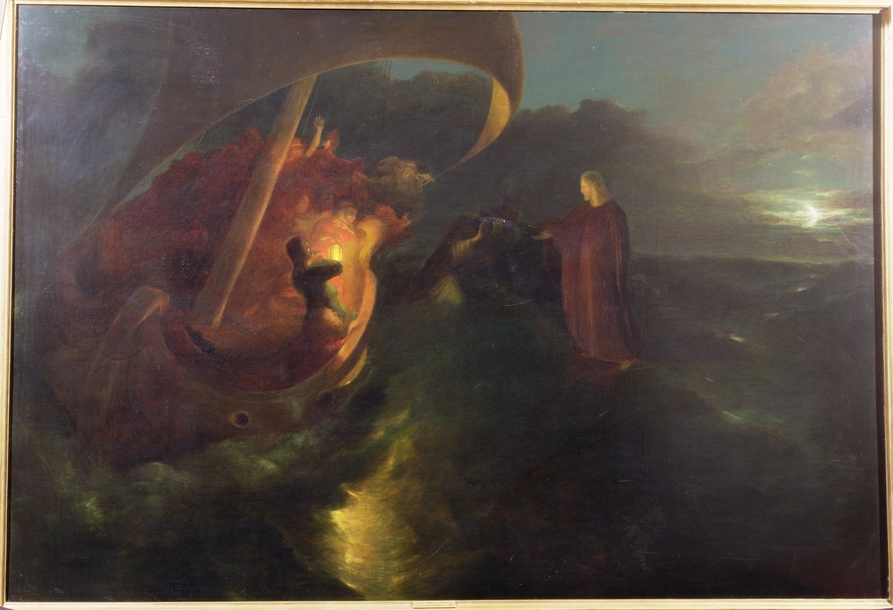 Cristo caminando sobre el Mar de Galilea de Francis Danby
