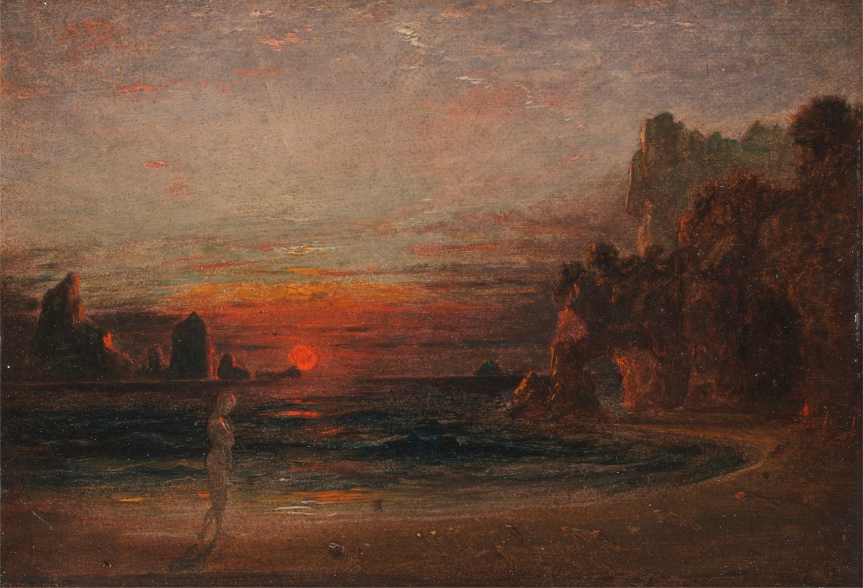 Estudio para "La gruta de Calipso de Francis Danby