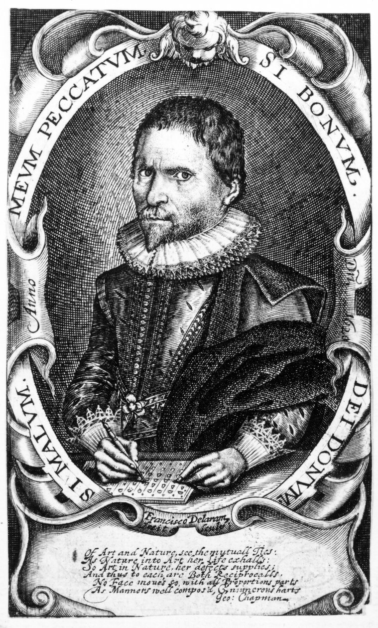 Retrato de un caballero que se cree es Thomas Harriot, c.1620 de Francis Delaram