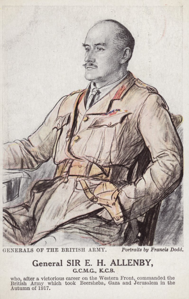 General Sir E H H Allenby (litografía en color) de Francis Dodd