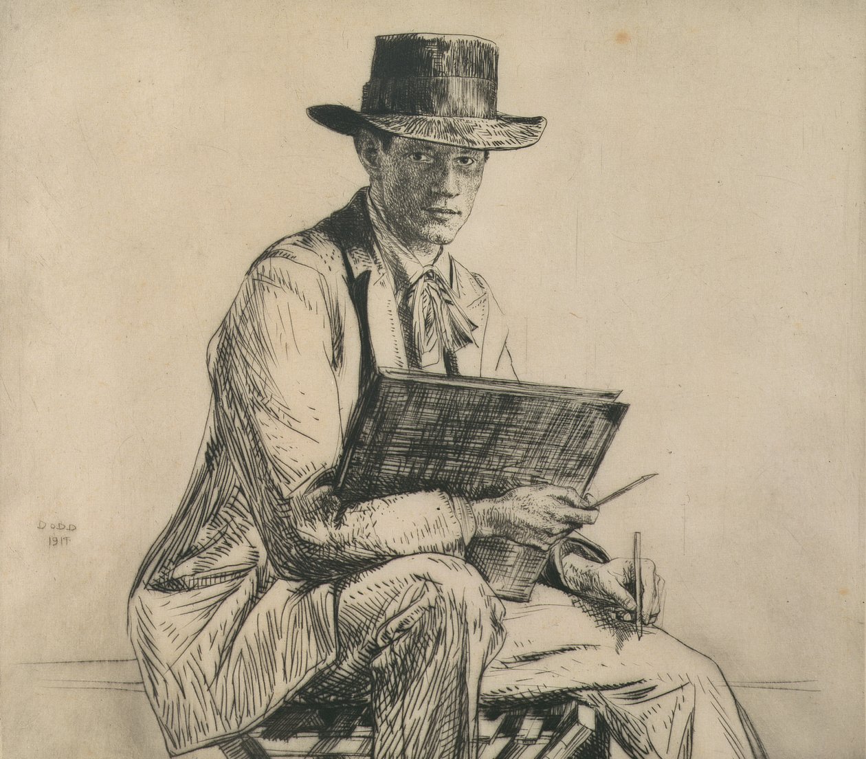 Retrato de Henry Rushbury (1889-1968) 1914 (grabado) de Francis Dodd