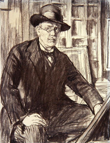 Autorretrato (carboncillo sobre papel) de Francis Dodd