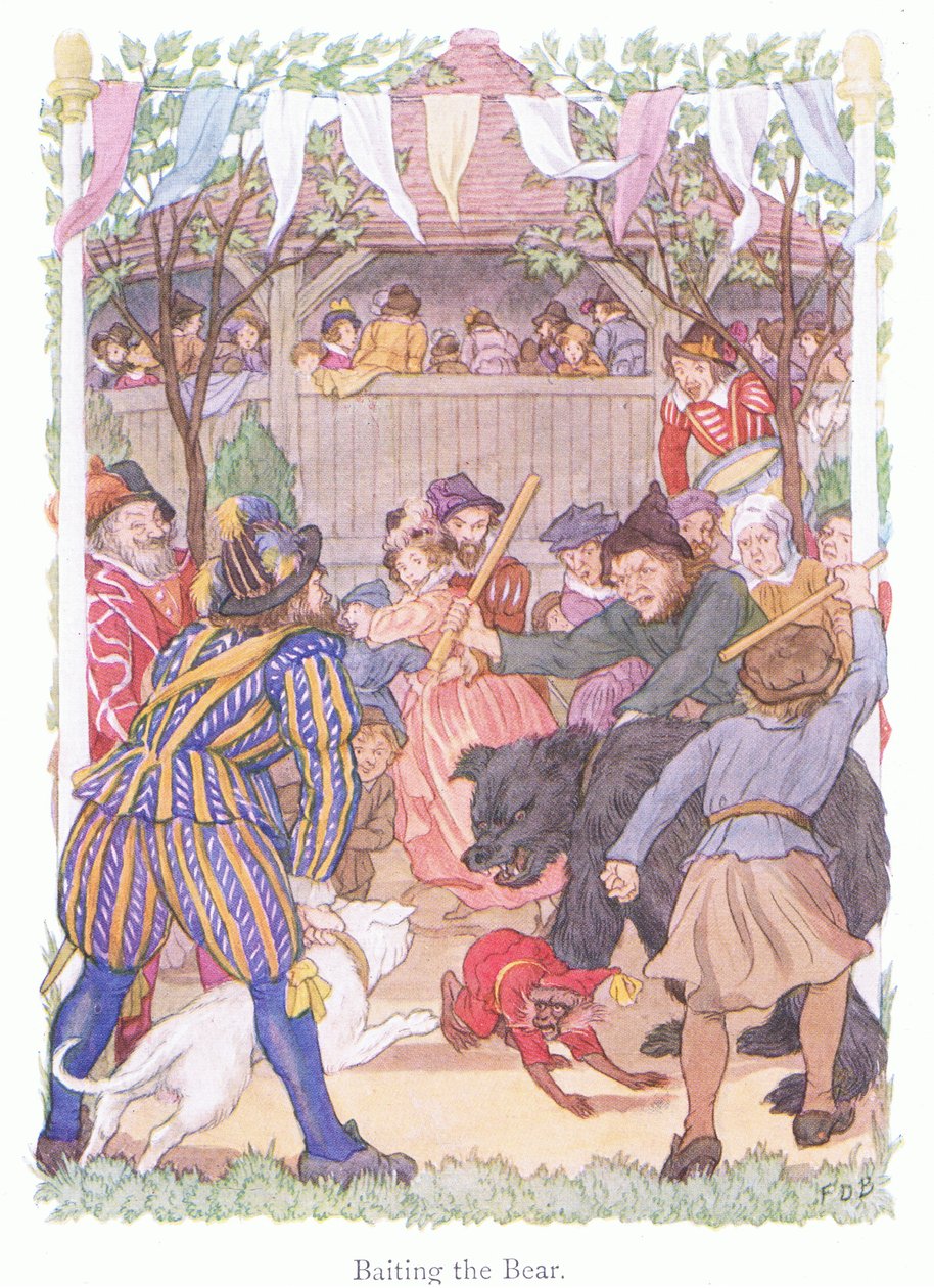 Cebo para el oso (litografía en color) de Francis Donkin Bedford