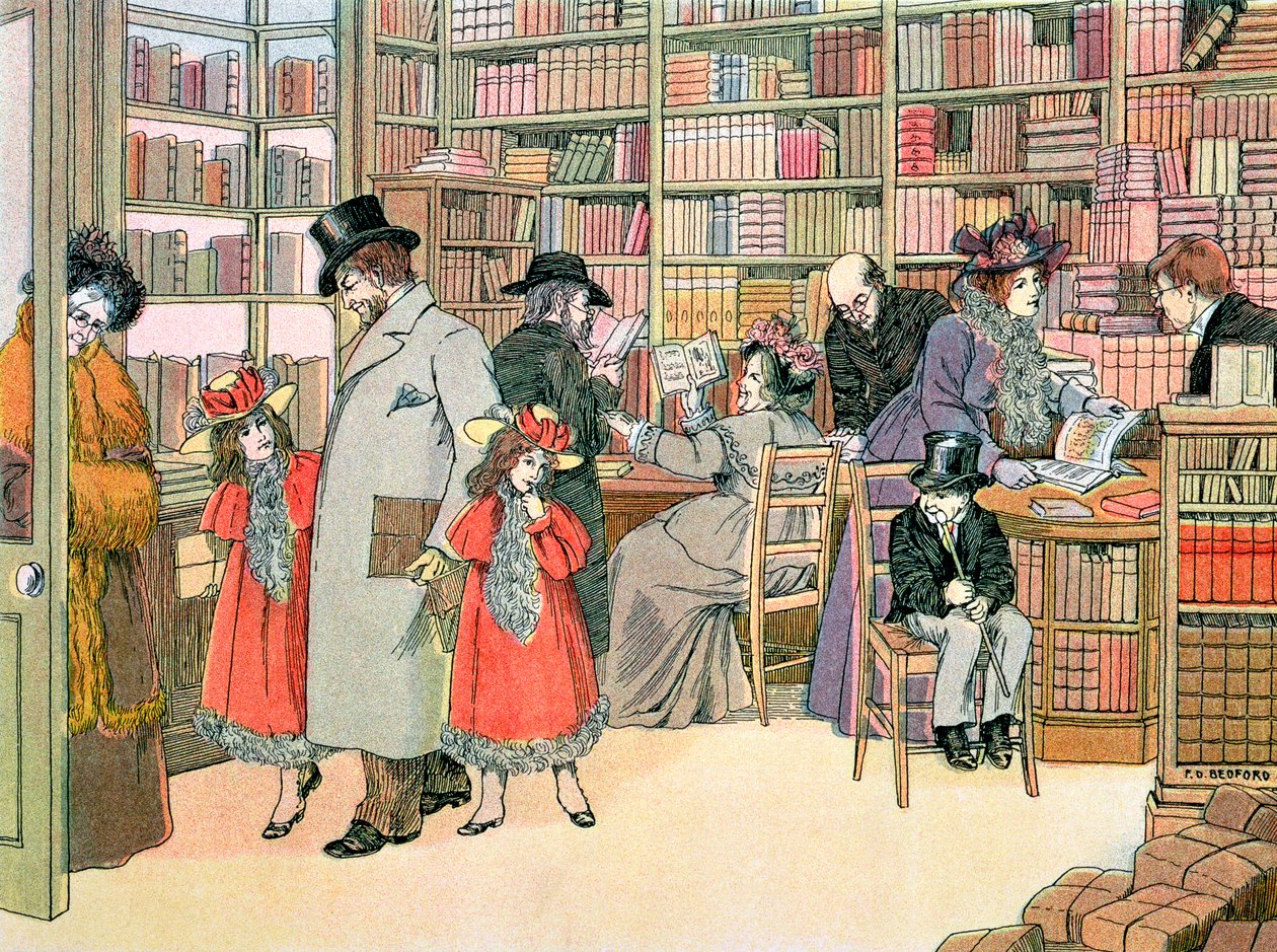 La librería, 1899 de Francis Donkin Bedford