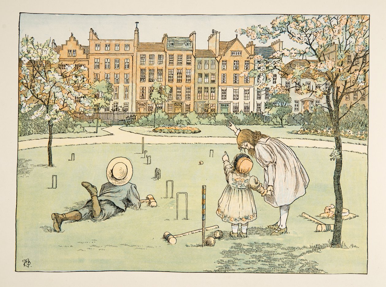 El deshollinador, de Four and Twenty Toilers, pub. 1900 (litografía en color) de Francis Donkin Bedford