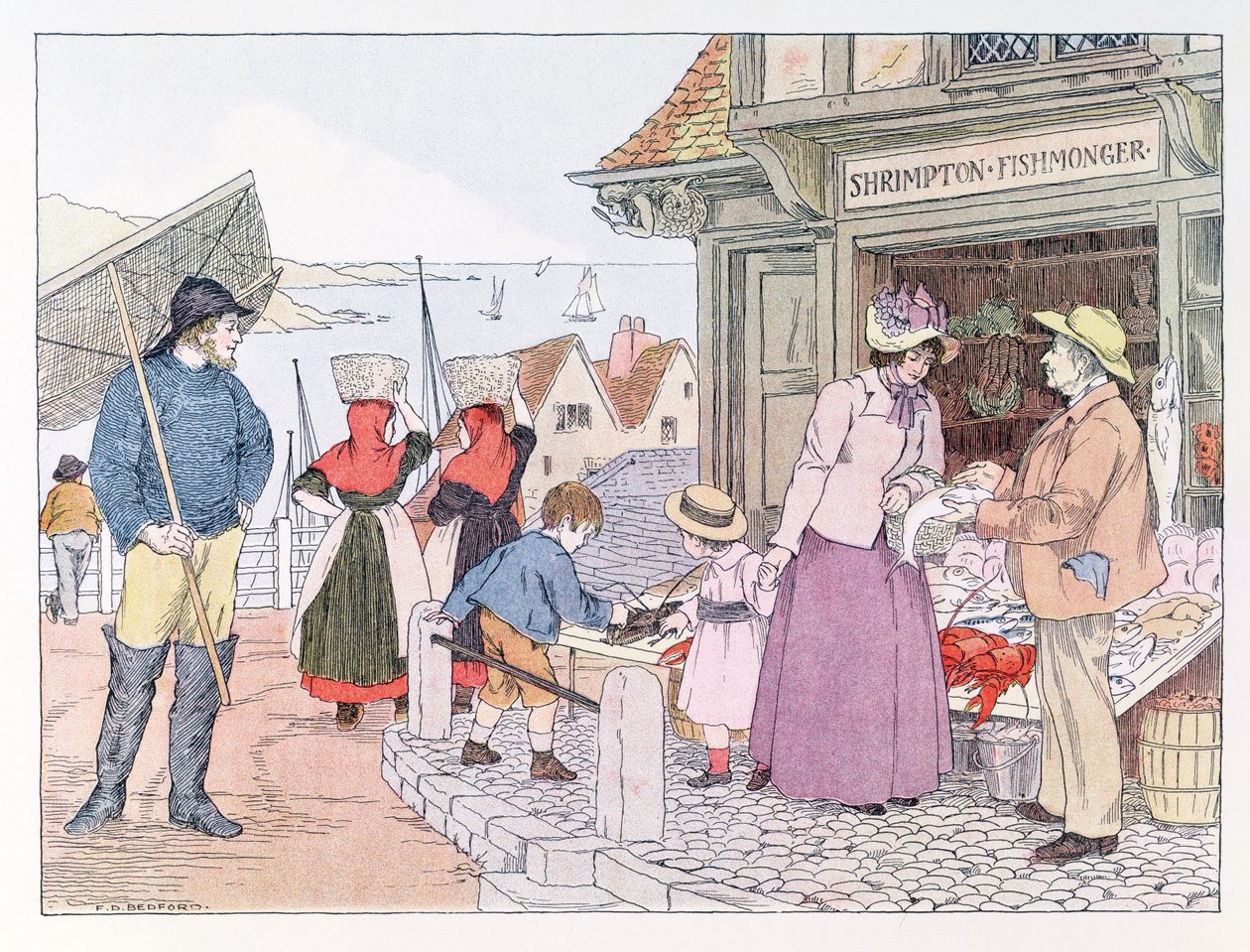 El pescadero, del Libro de las tiendas de Francis Donkin Bedford