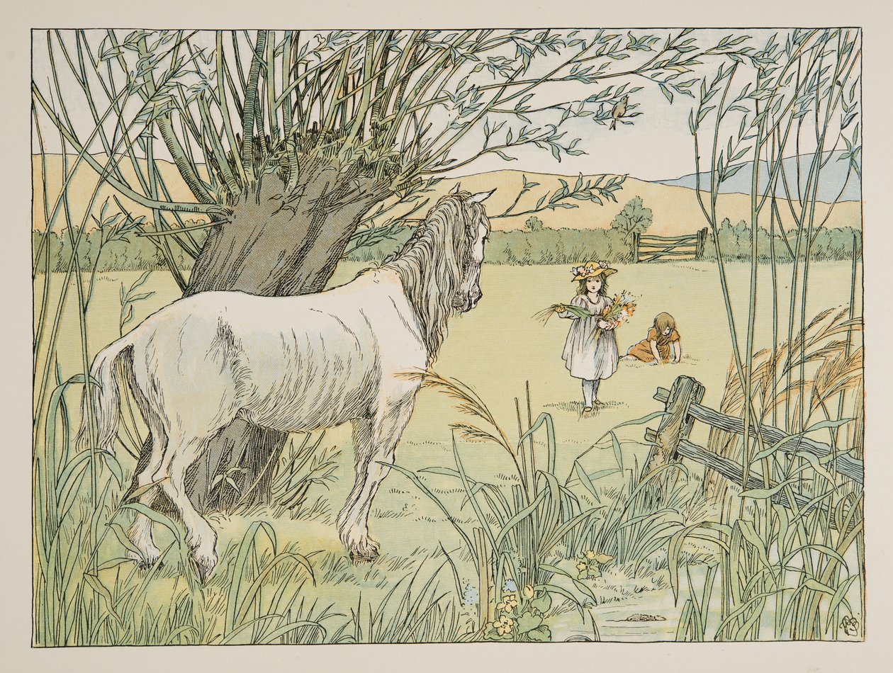 The Old Bus Horse, de Four and Twenty Toilers, pub. 1900 (litografía en color) de Francis Donkin Bedford