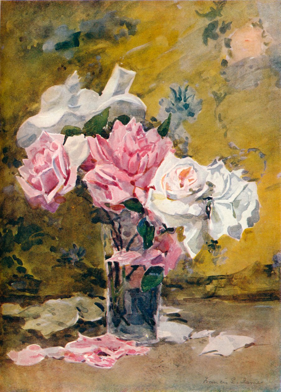 Rosas y Brocado, siglo XIX de Francis Edward James