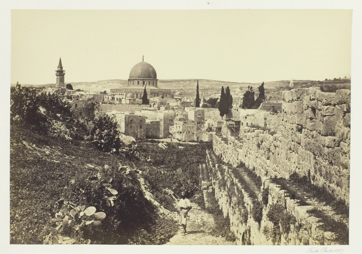 Muralla y Mezquita de Omar, Jerusalén de Francis Frith