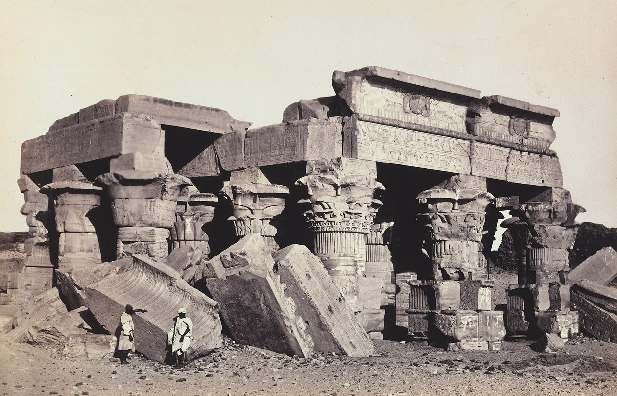 Egipto y Palestina: ruinas del templo de Sobek y Haroeri de Kom Ombo, Alto Egipto de Francis Frith