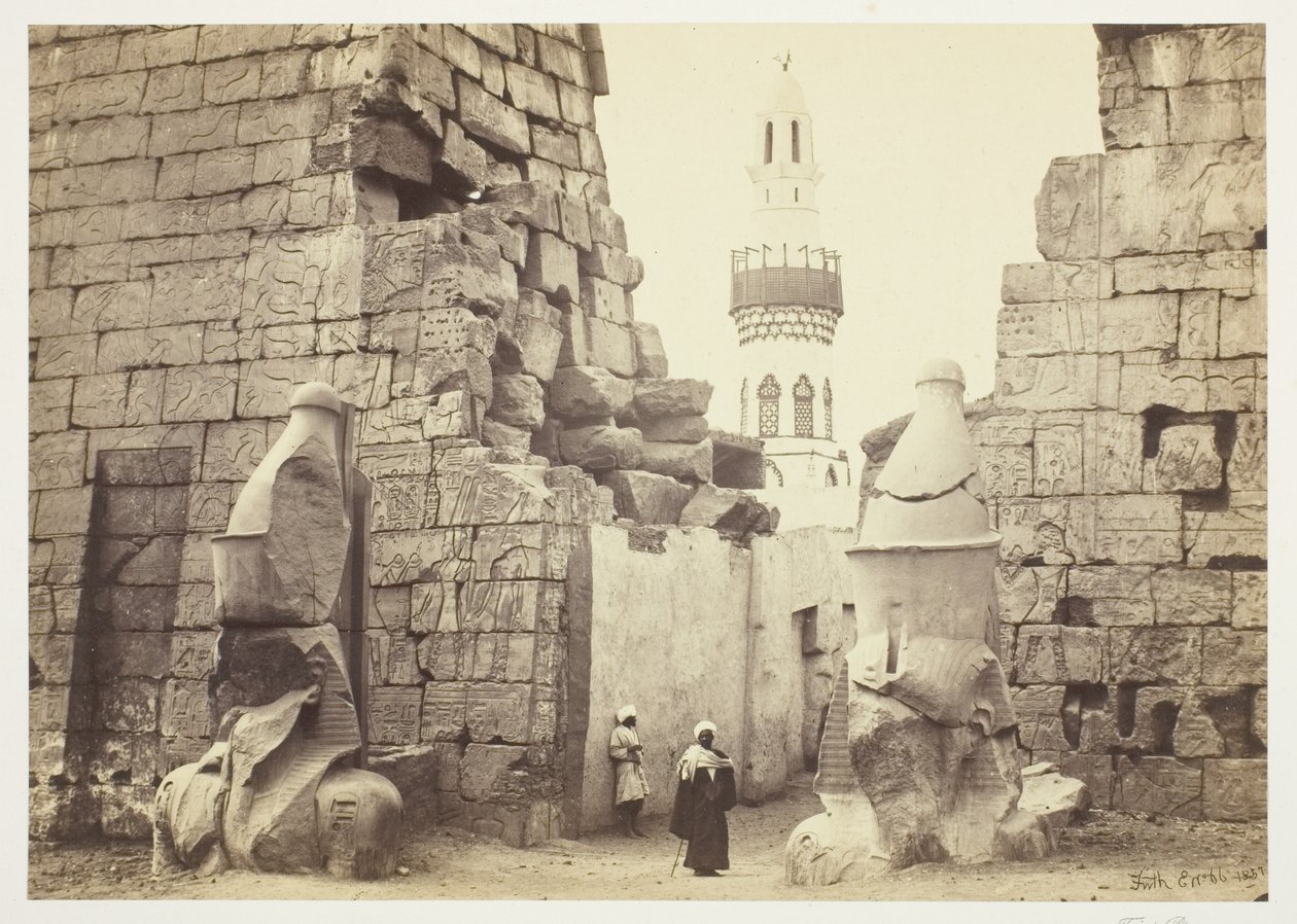 Entrada al Gran Templo de Luxor de Francis Frith