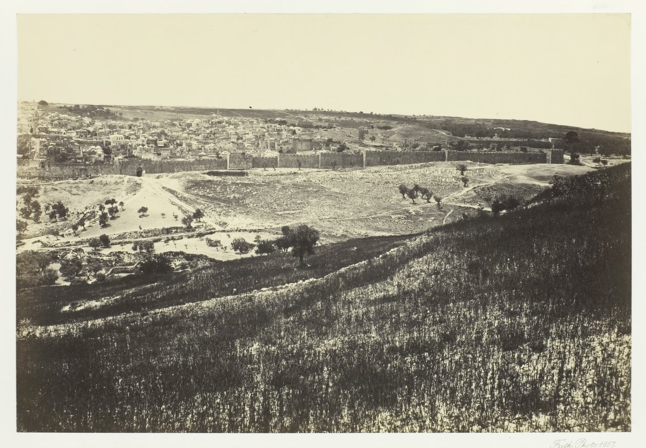 Jerusalén, desde el Monte de los Olivos, No.2, 1857 de Francis Frith