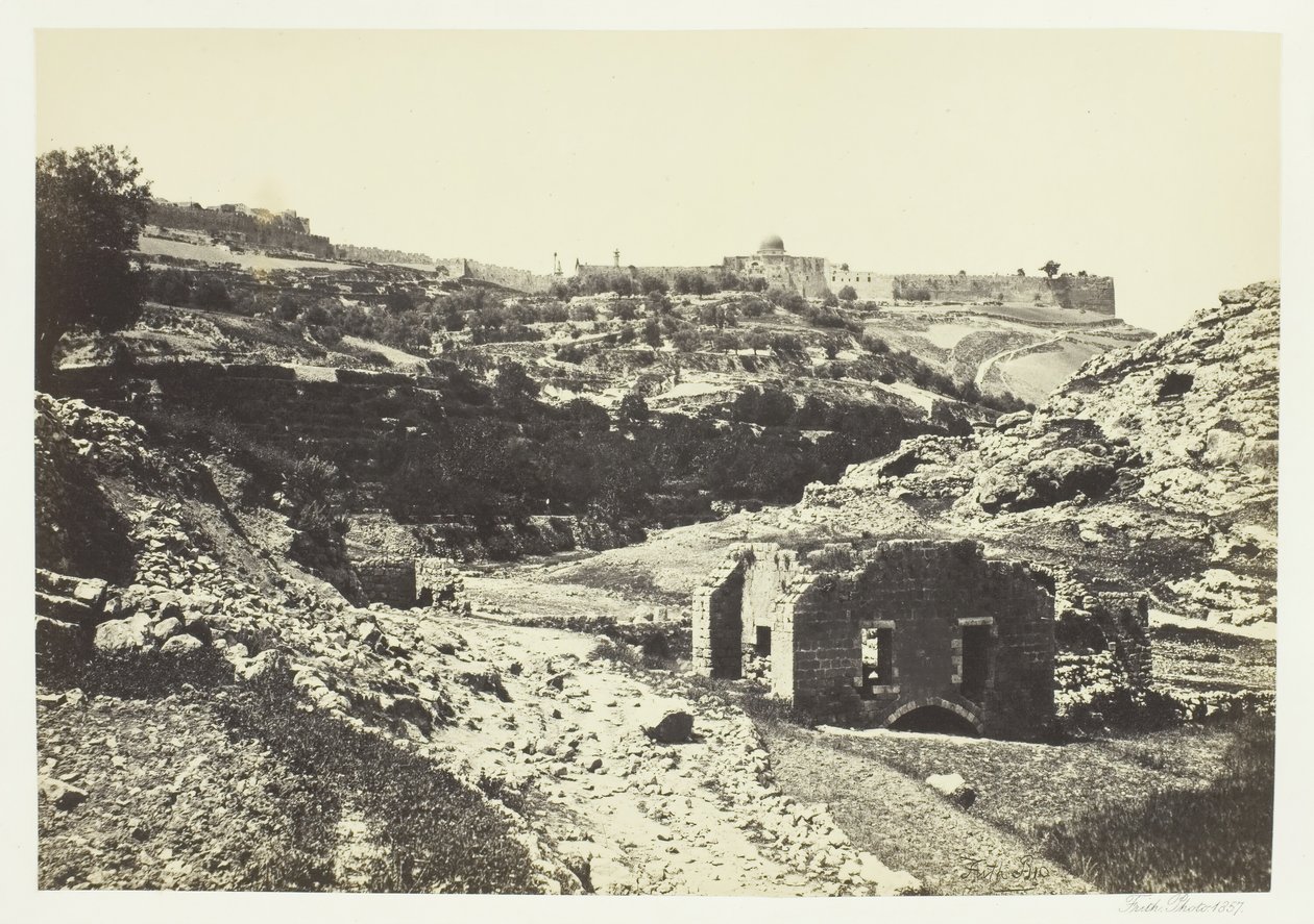 Jerusalén desde el Muro de En-Rogel, 1857 de Francis Frith