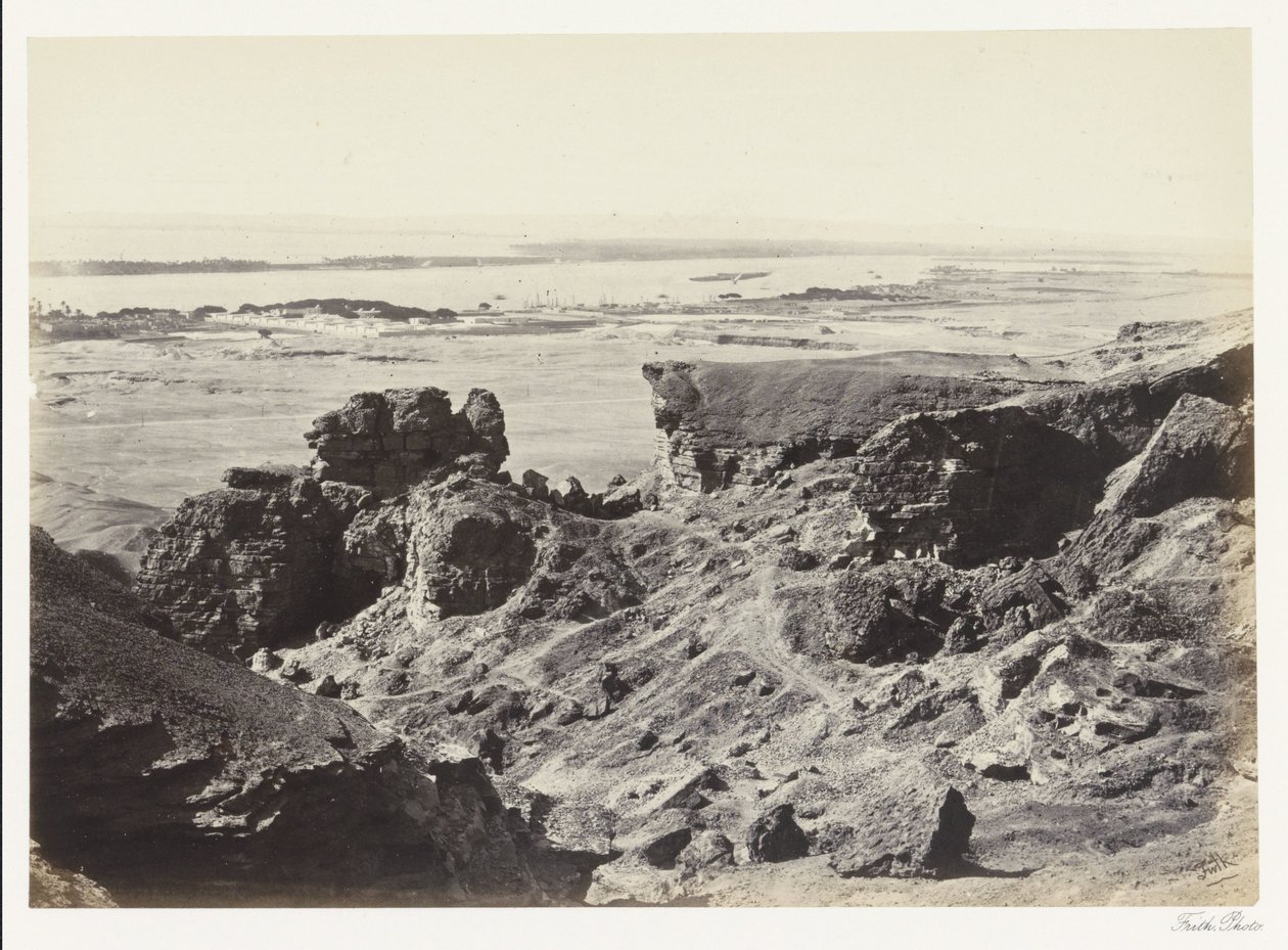 Cantera de cal de Tura en el Nilo El Nilo, de las canteras de Joura (título sobre objeto) de Francis Frith