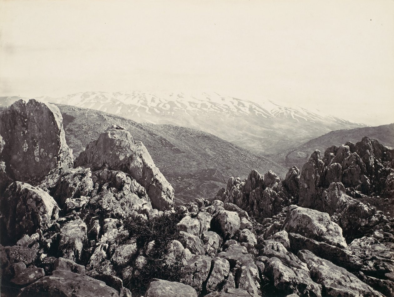 Monte Hermón, El Monte de la Transfiguración, ca. 1857 de Francis Frith