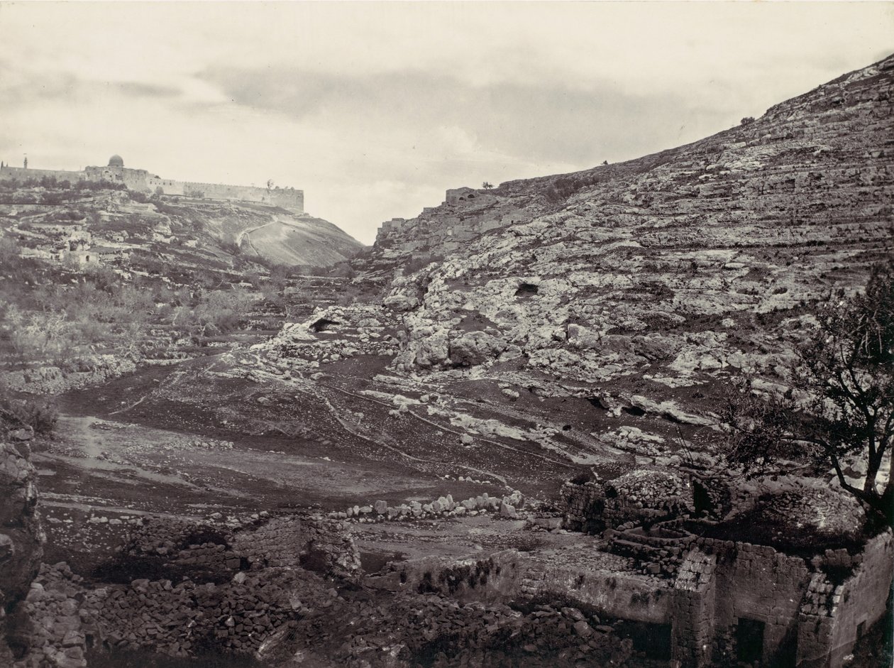 Monte Moriah, Jerusalén, desde el pozo de En Rogel de Francis Frith