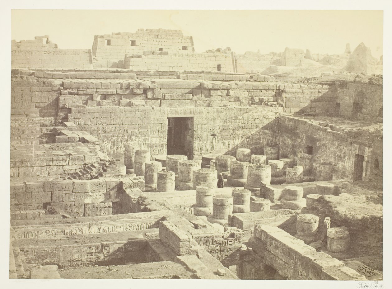 Nueva Excavación en Medinet-Haboo, 1860, impreso 1862 de Francis Frith