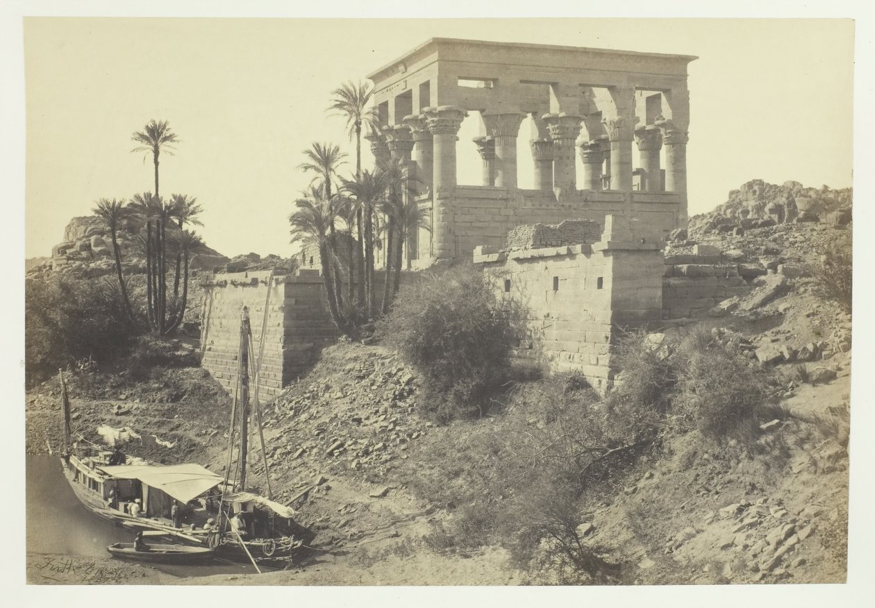 Cama de los faraones, Isla de Filé, 1857 de Francis Frith