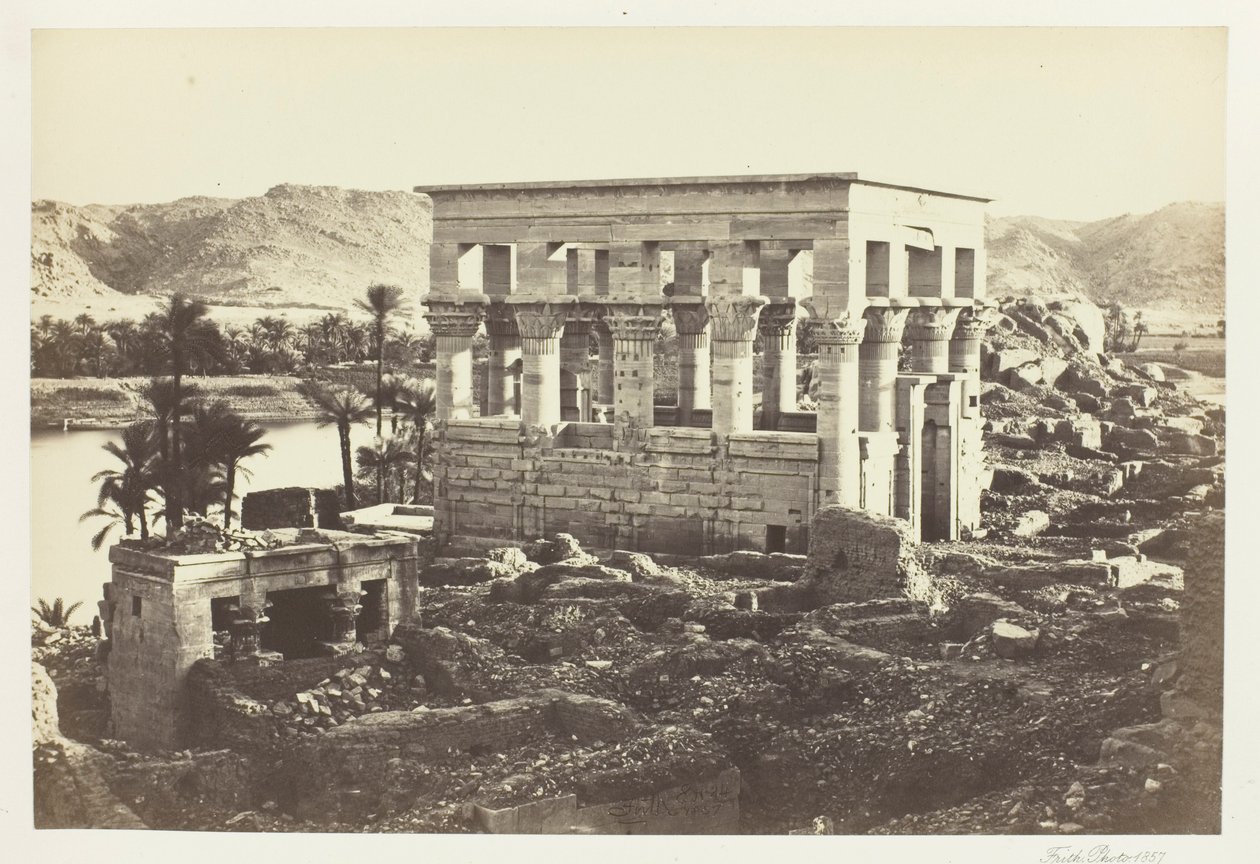 Lecho del faraón, Filae, del Gran Templo de Francis Frith