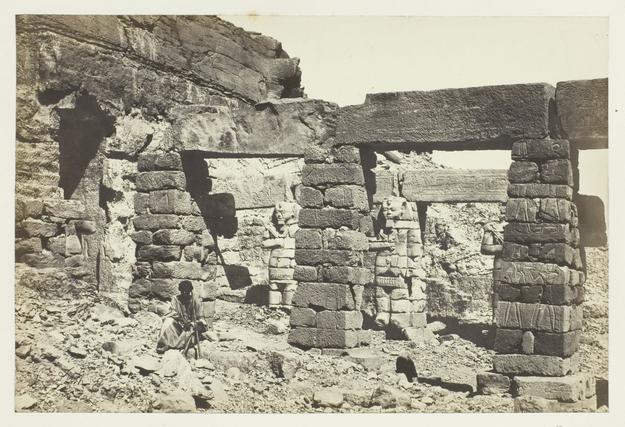 Pórtico del templo de Cerf Hossayn, Nubia de Francis Frith
